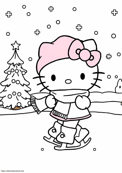 Hello kitty patinaj pe gheață