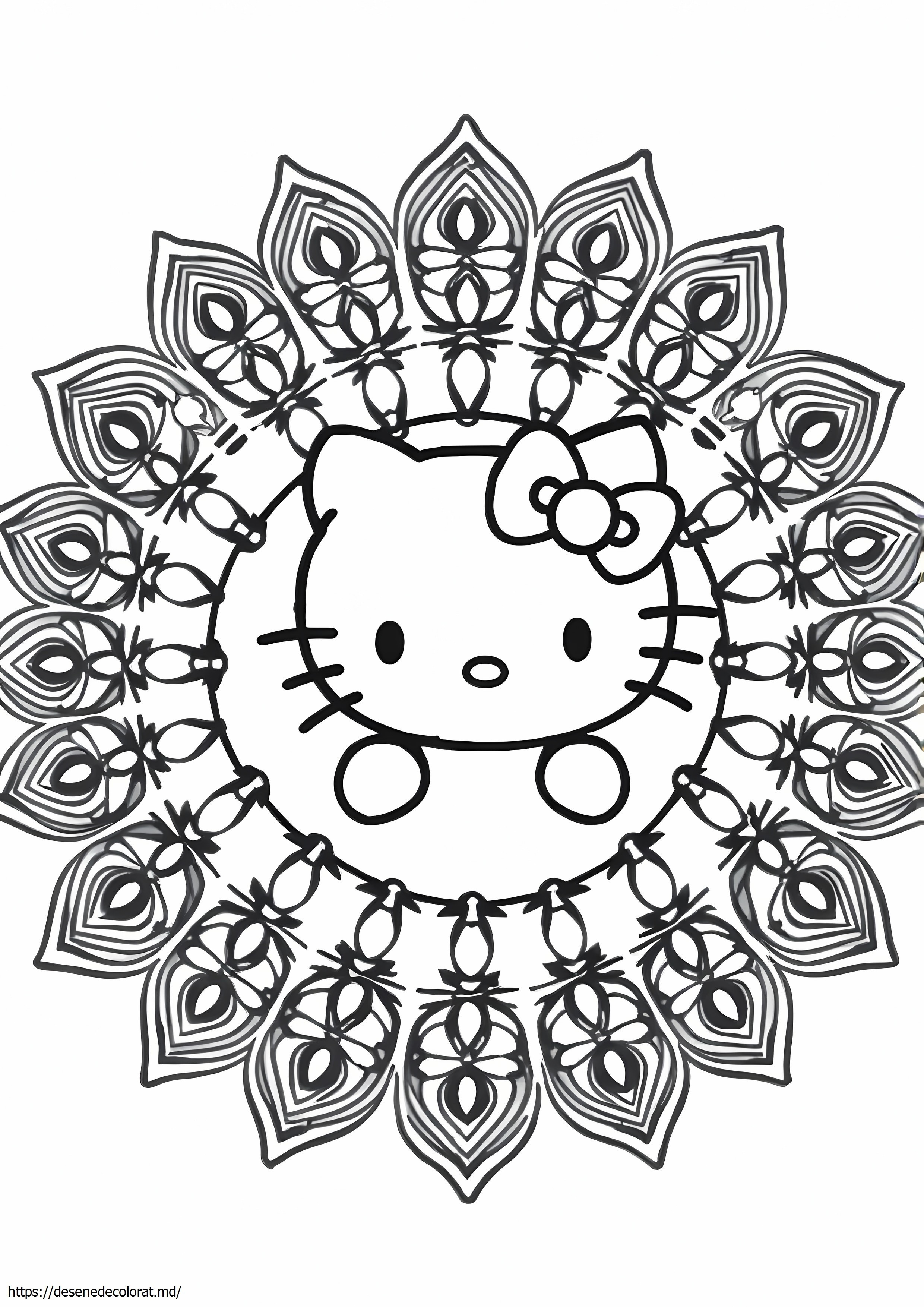 Mandala hello kitty
