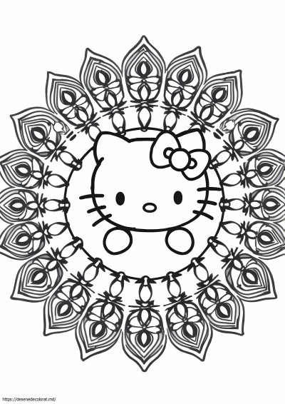Mandala hello kitty