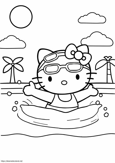 Hello Kitty înot