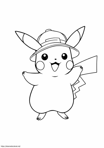 Pikachu cu pălărie