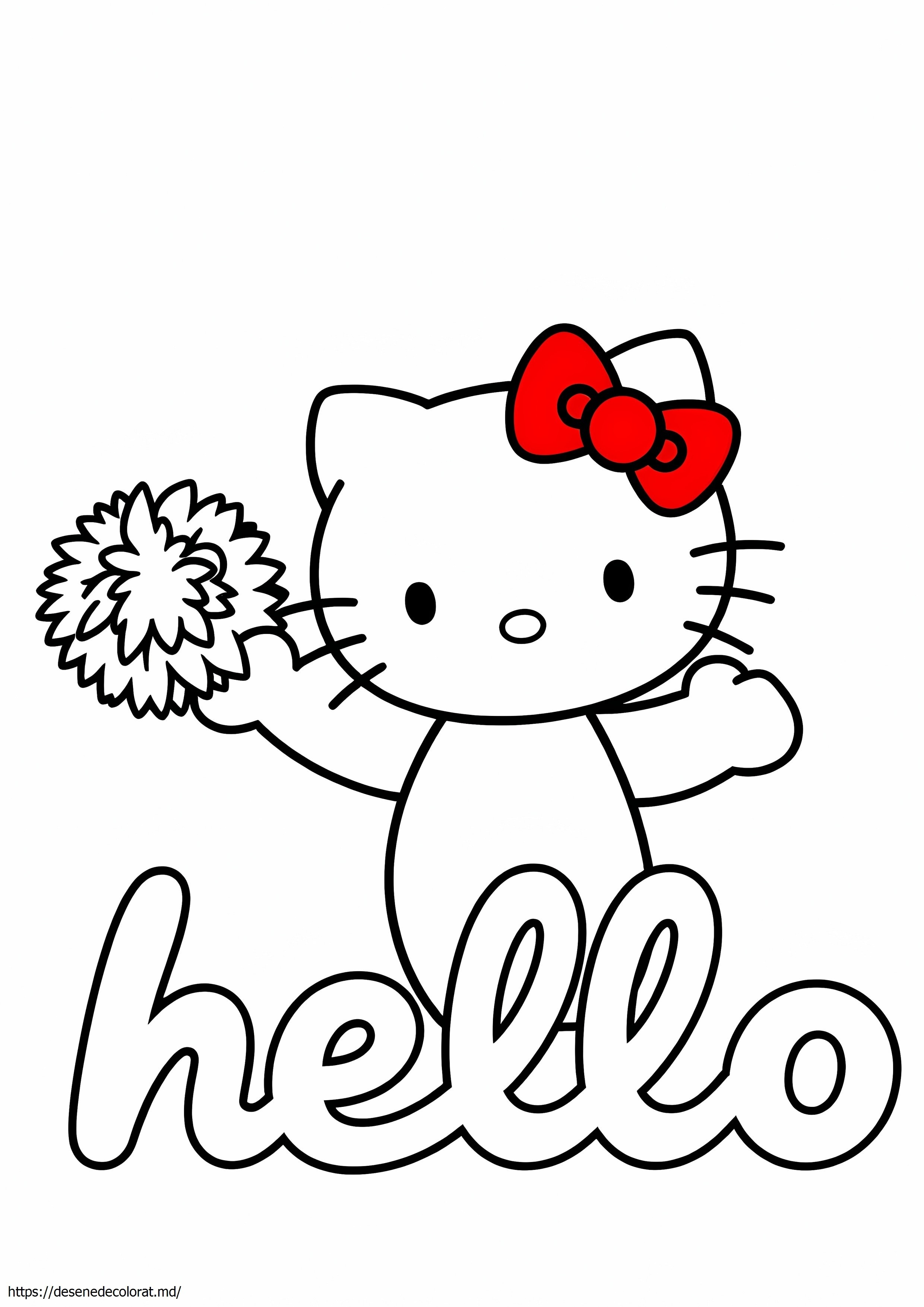 Pompon hello kitty