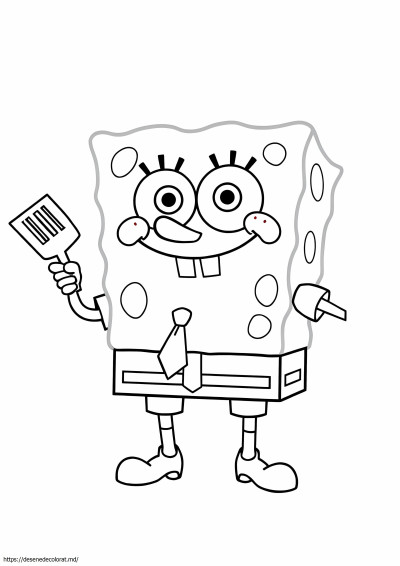 Pantaloni pătrați de bob burete