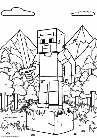 Steve sword minecraft