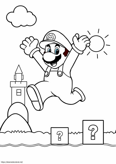 Super mario jumping