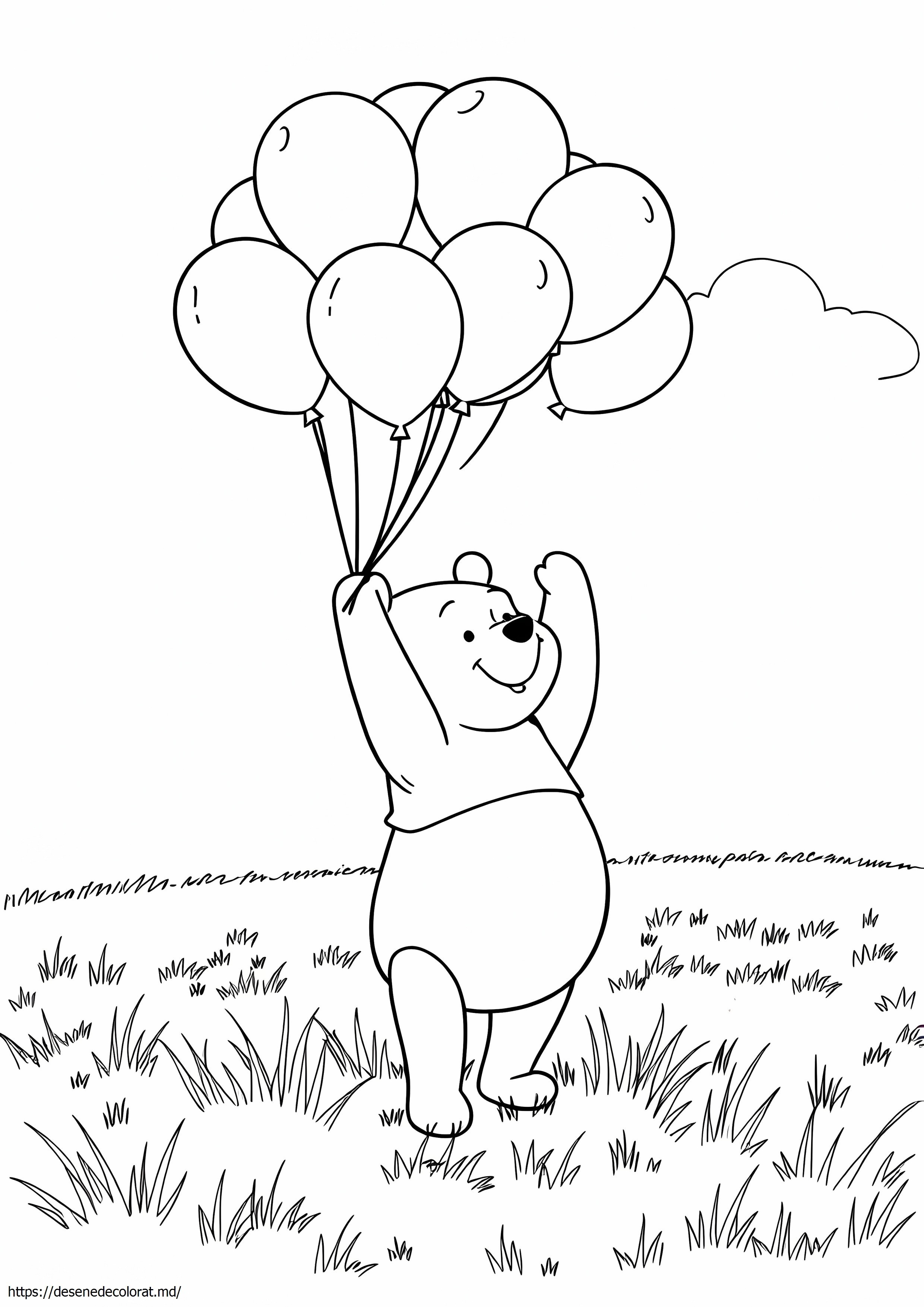 Winnie the pooh cu baloane