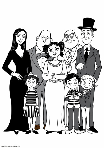 Personajele familiei addams