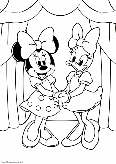 Minnie mouse și rață margaretă
