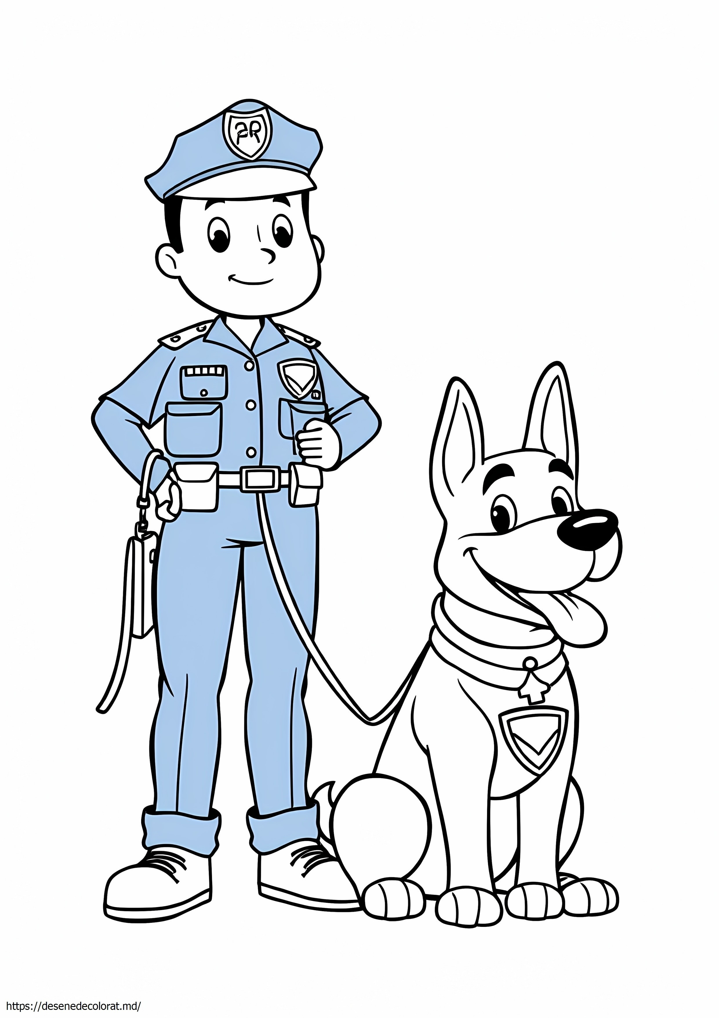 Ofițer de poliție câine polițist
