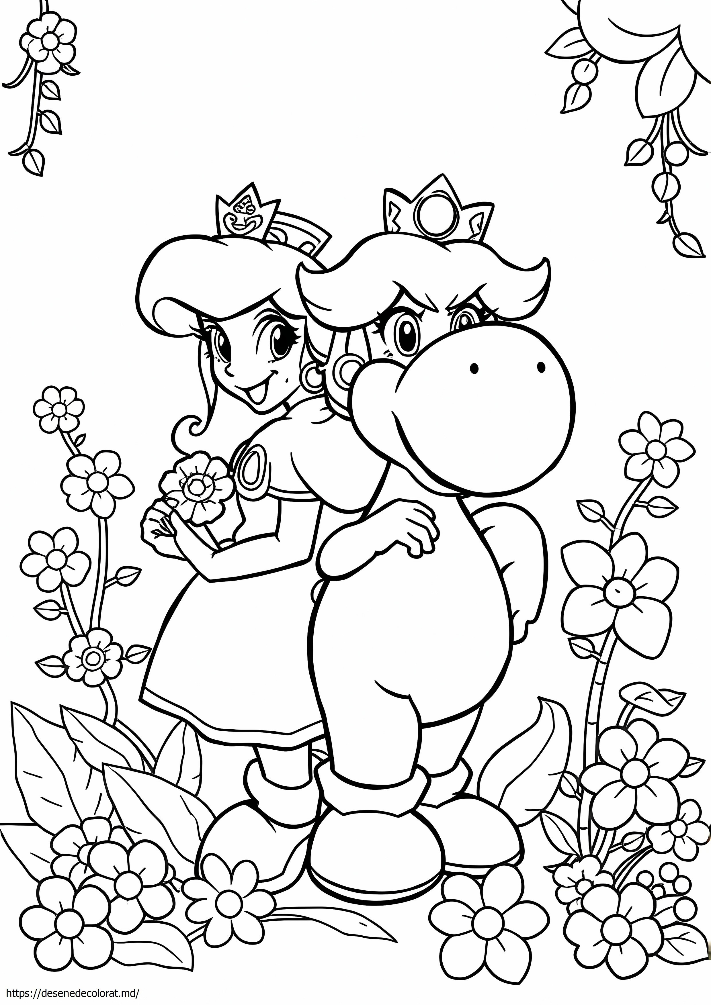 Prințesa peach și yoshi
