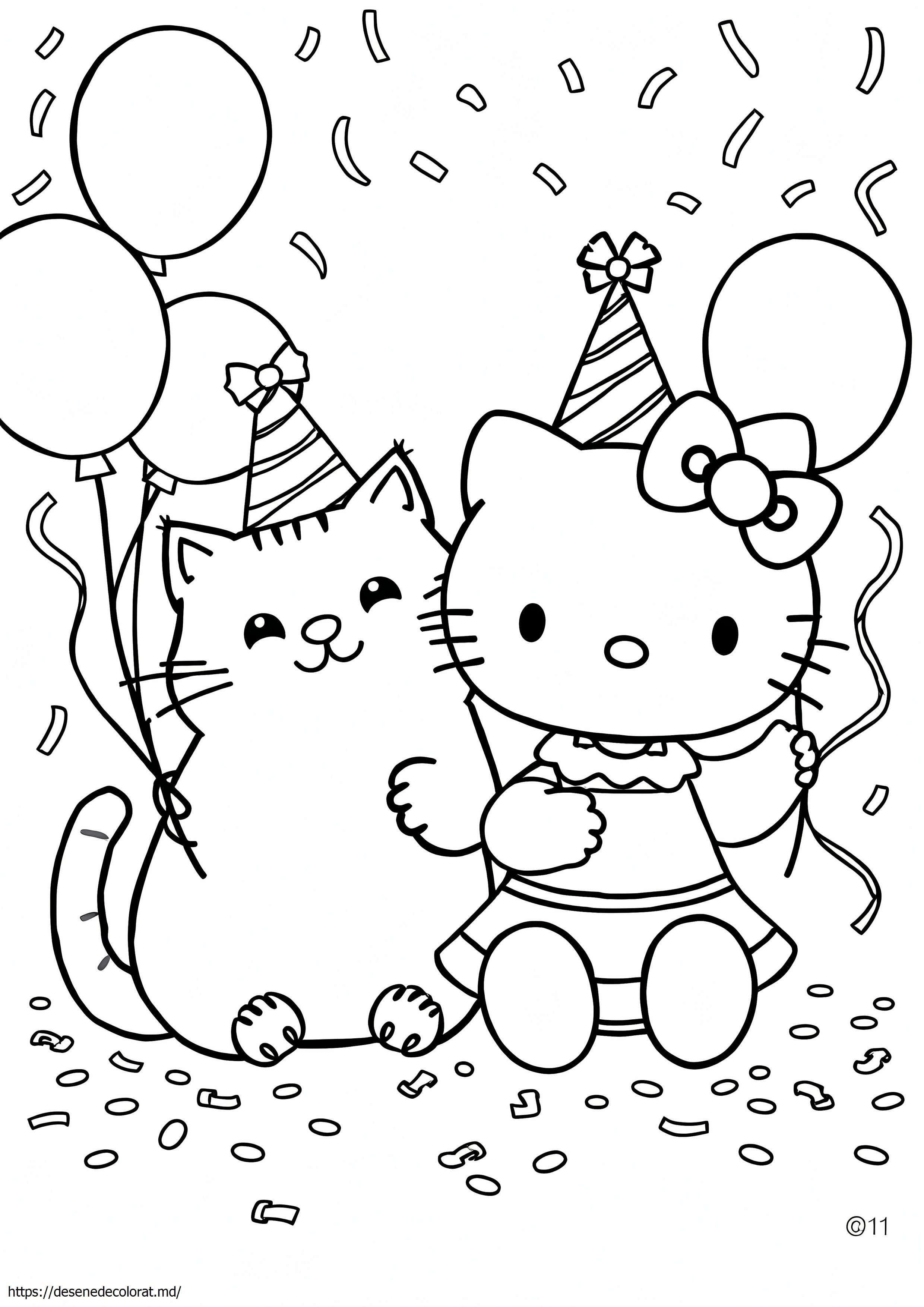 Pusheen și hello kitty