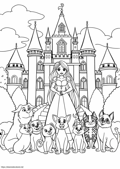 Animalele de companie palatul rapunzel