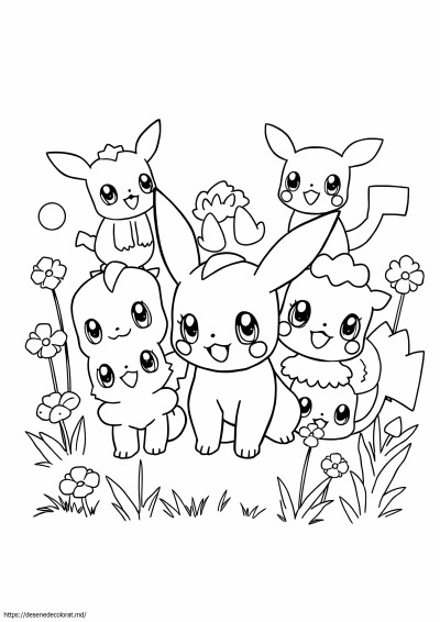 Baby drăguț chibi pokemon