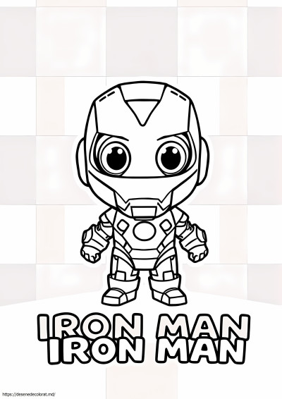 Chibi drăguț iron man