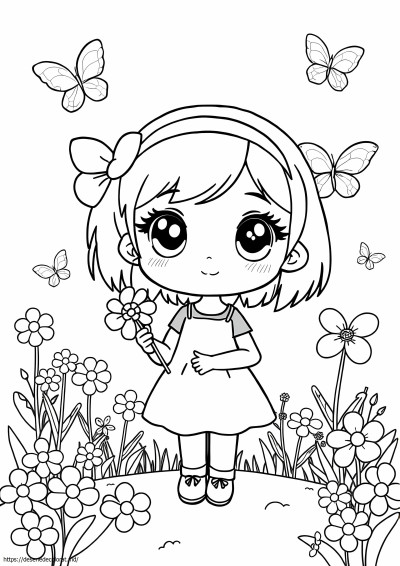 Fată drăguță chibi