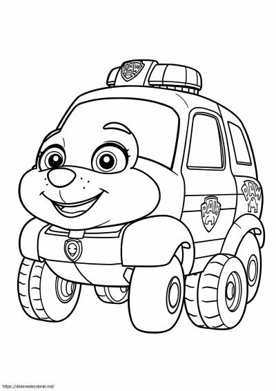 Mașină de poliție patrula labe