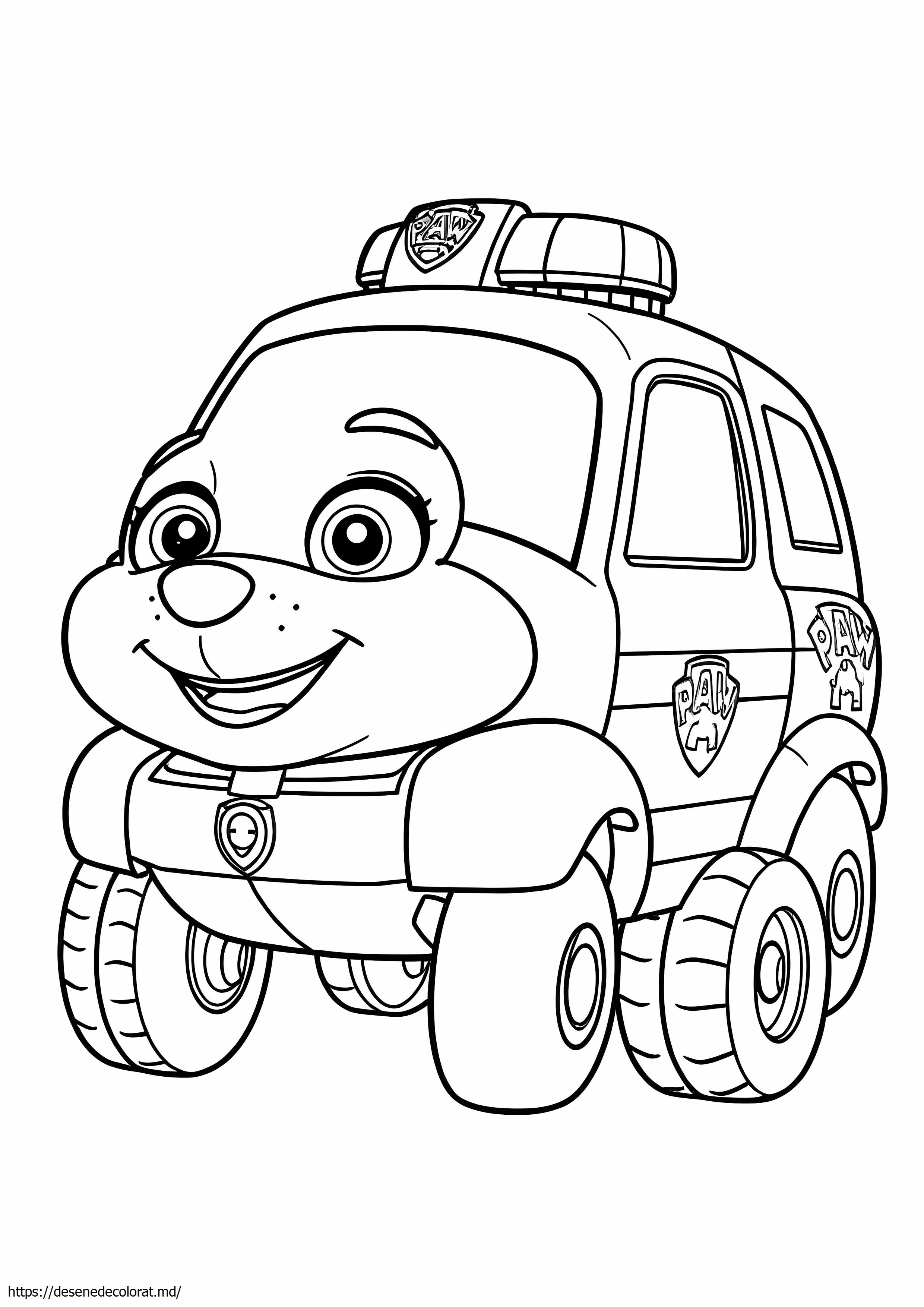 Mașină de poliție patrula labe