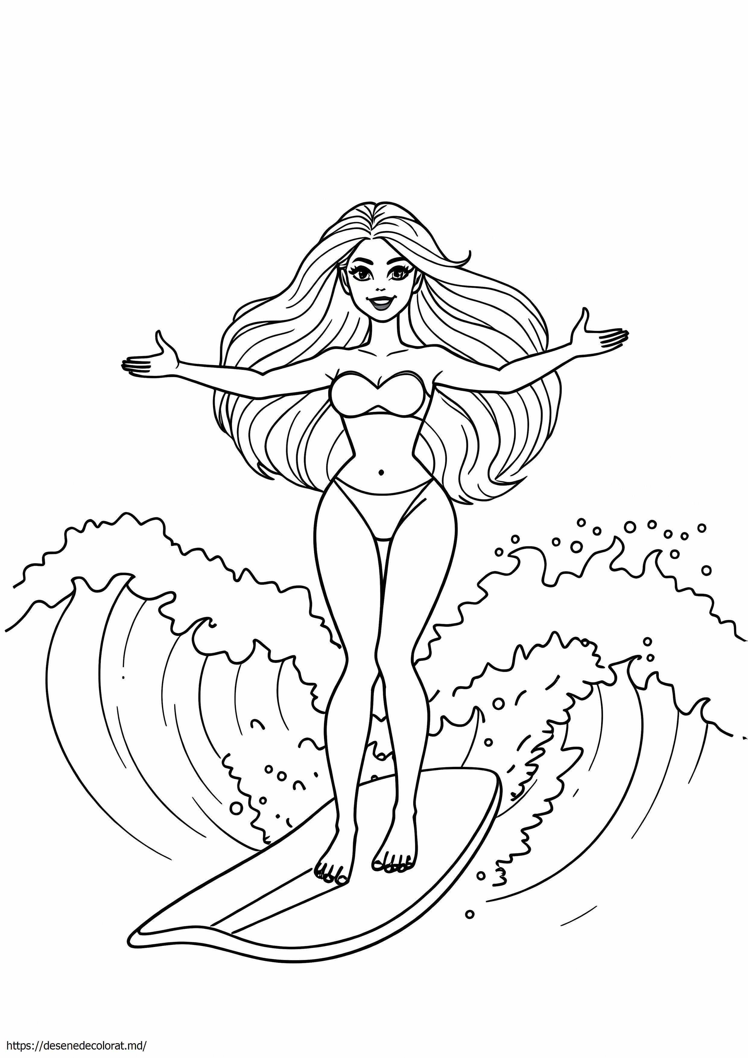 Barbie surfing
