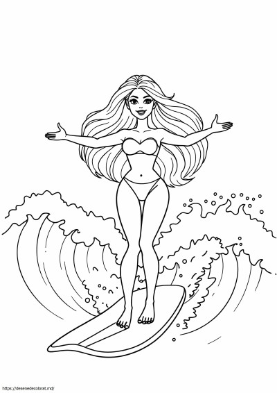 Barbie surfing