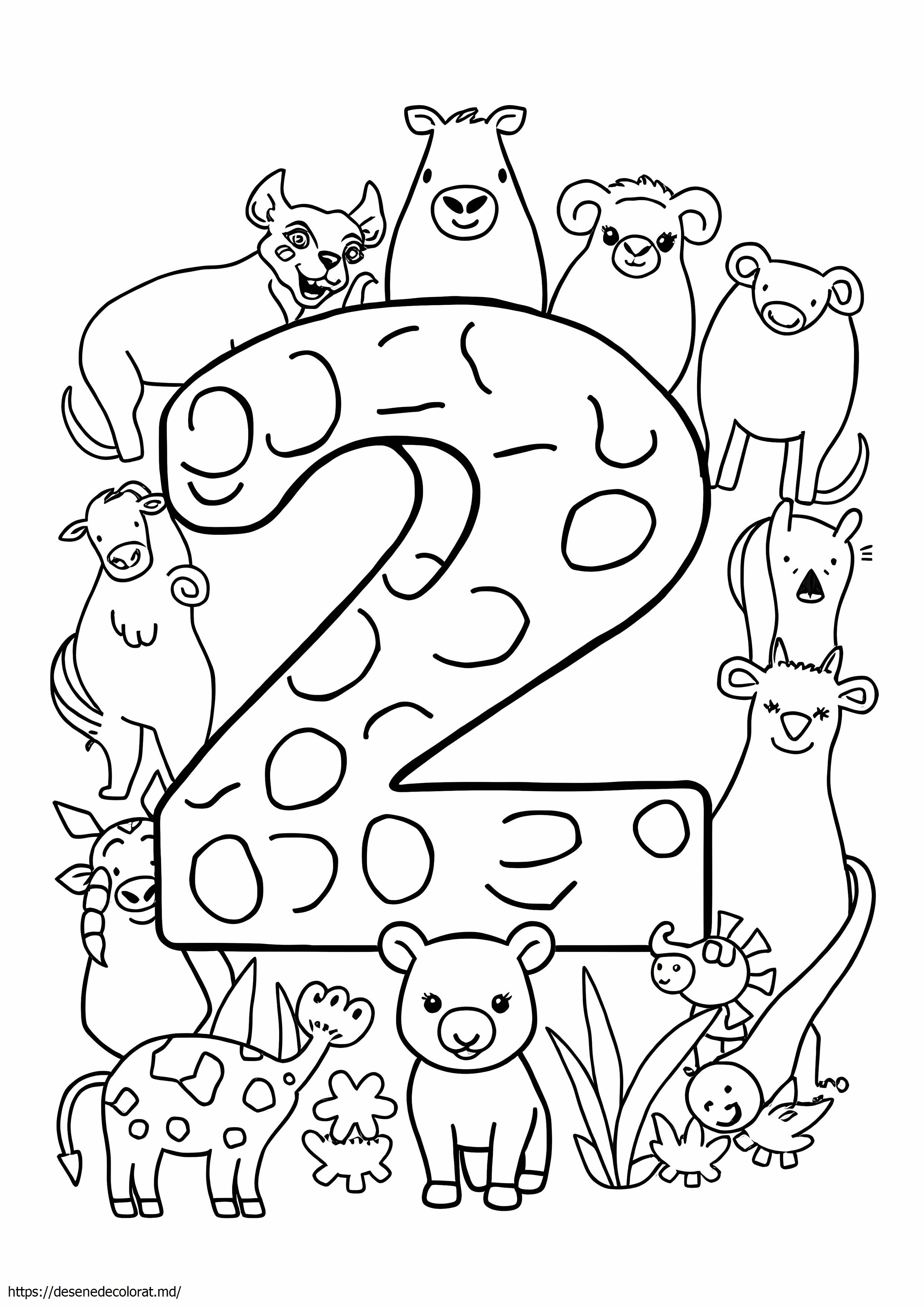 2 cu pagina color animal print