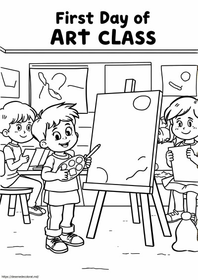 Prima zi de curs de artă
