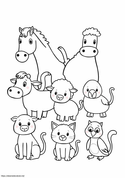 7 pagini color de animale
