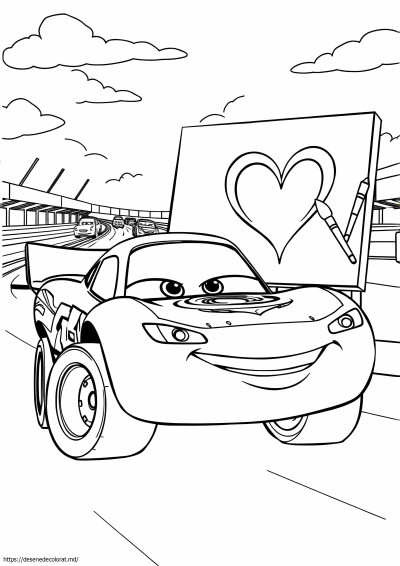 Desen fulger mcqueen pentru