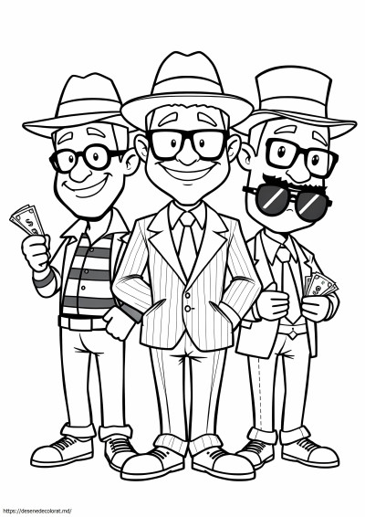 Personaje de desene animate gangsteri