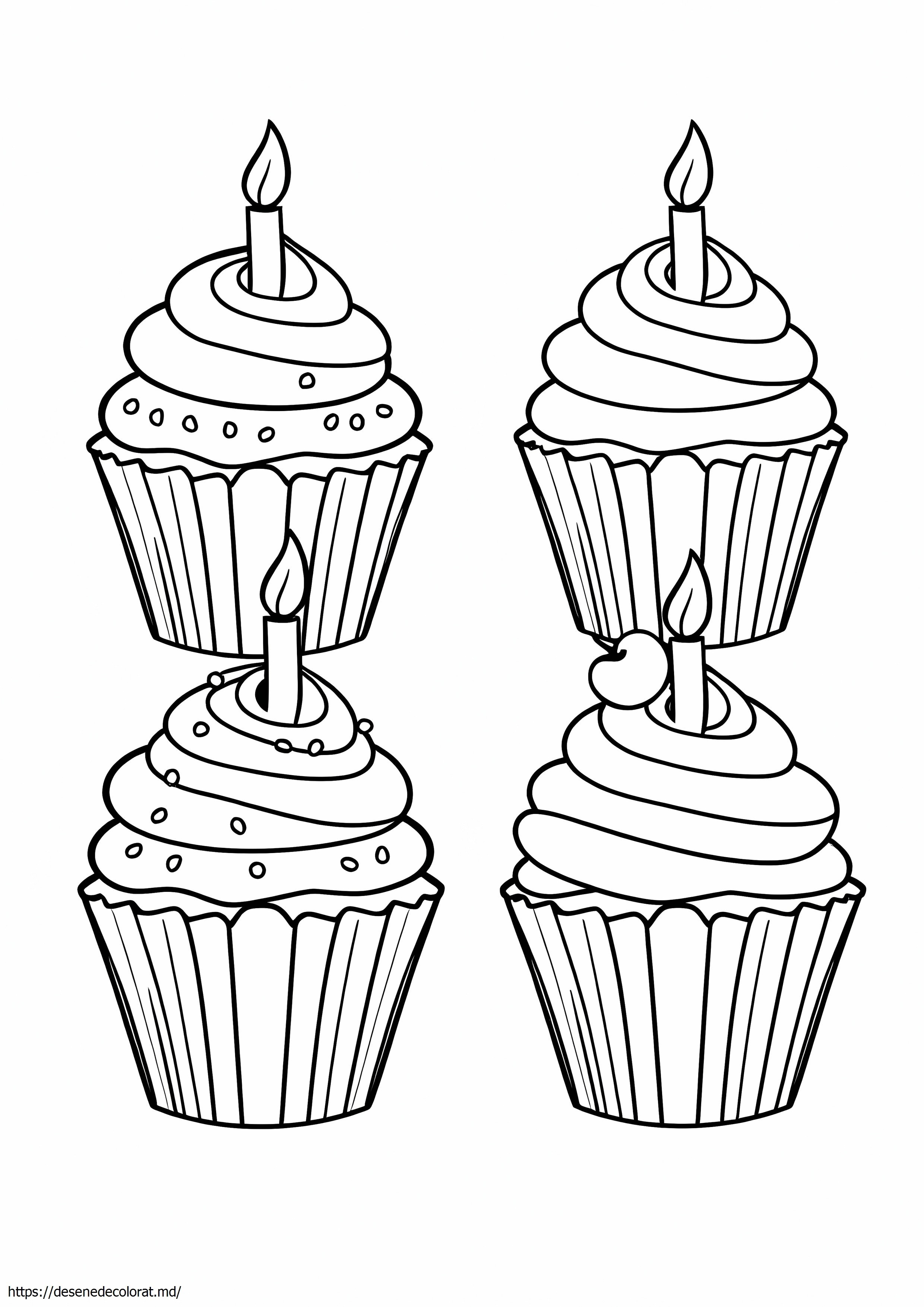 4 cupcakes pe pagină