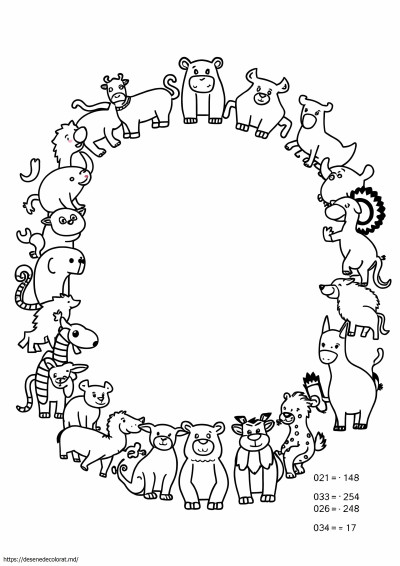Culoarea animalului după număr