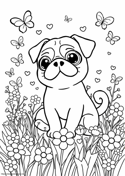 Pug kawaii