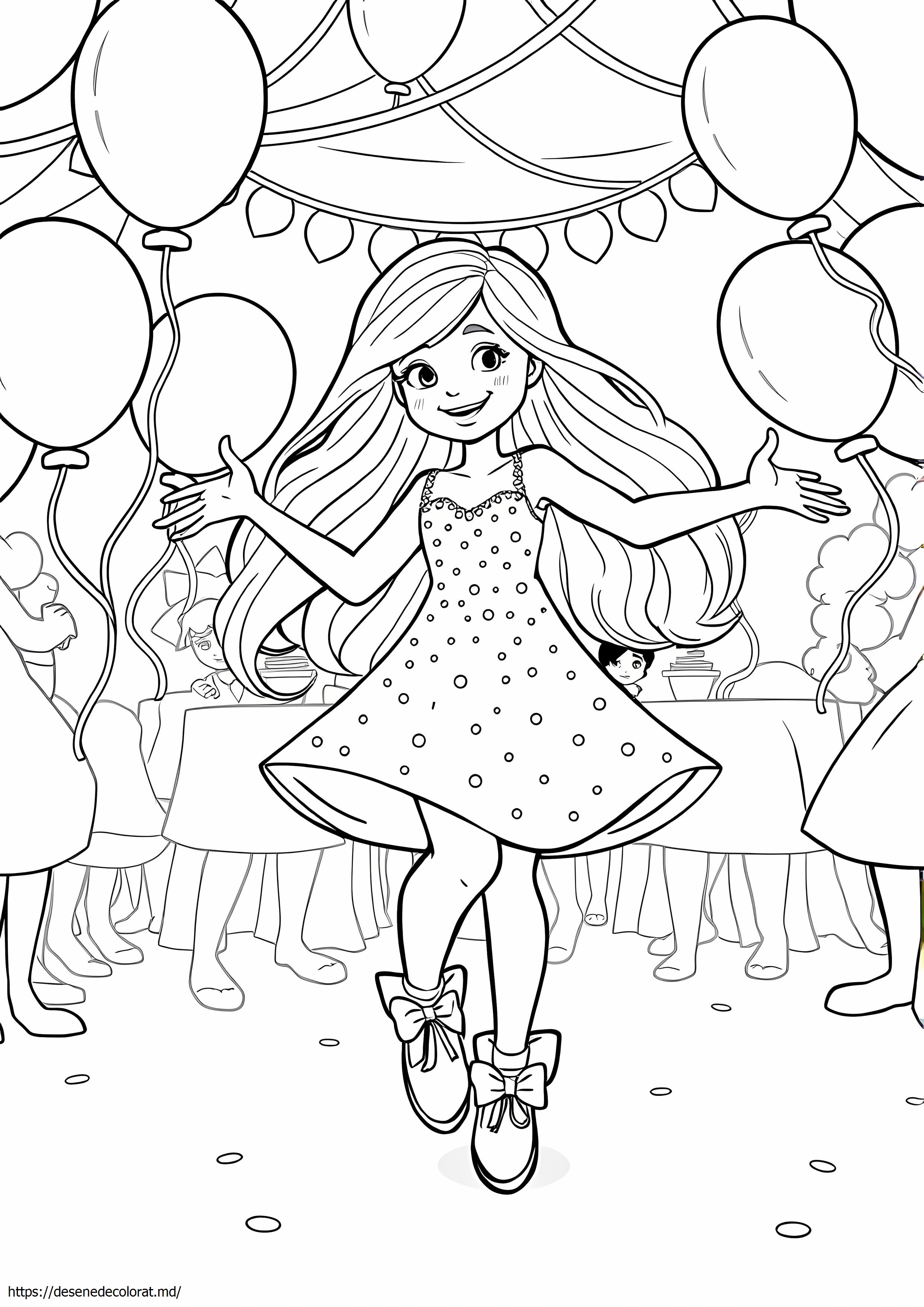O fată care dansează la o petrecere