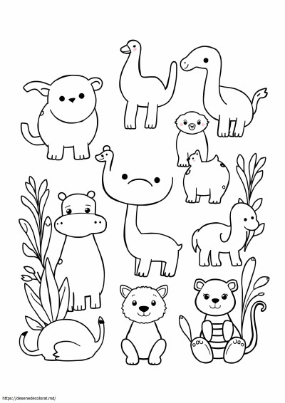 Pagini de animale de colorat