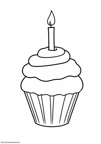 Cupcake cu lumanare