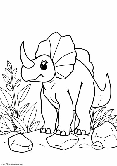 Abby triceratops în picioare