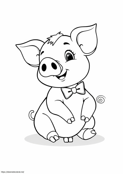 Pui de porc drăguț porc