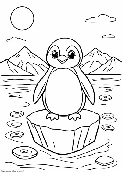 Copil pinguin drăguț pinguin