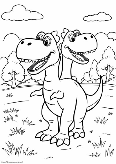 Pagina color smiledon cu 2 capete