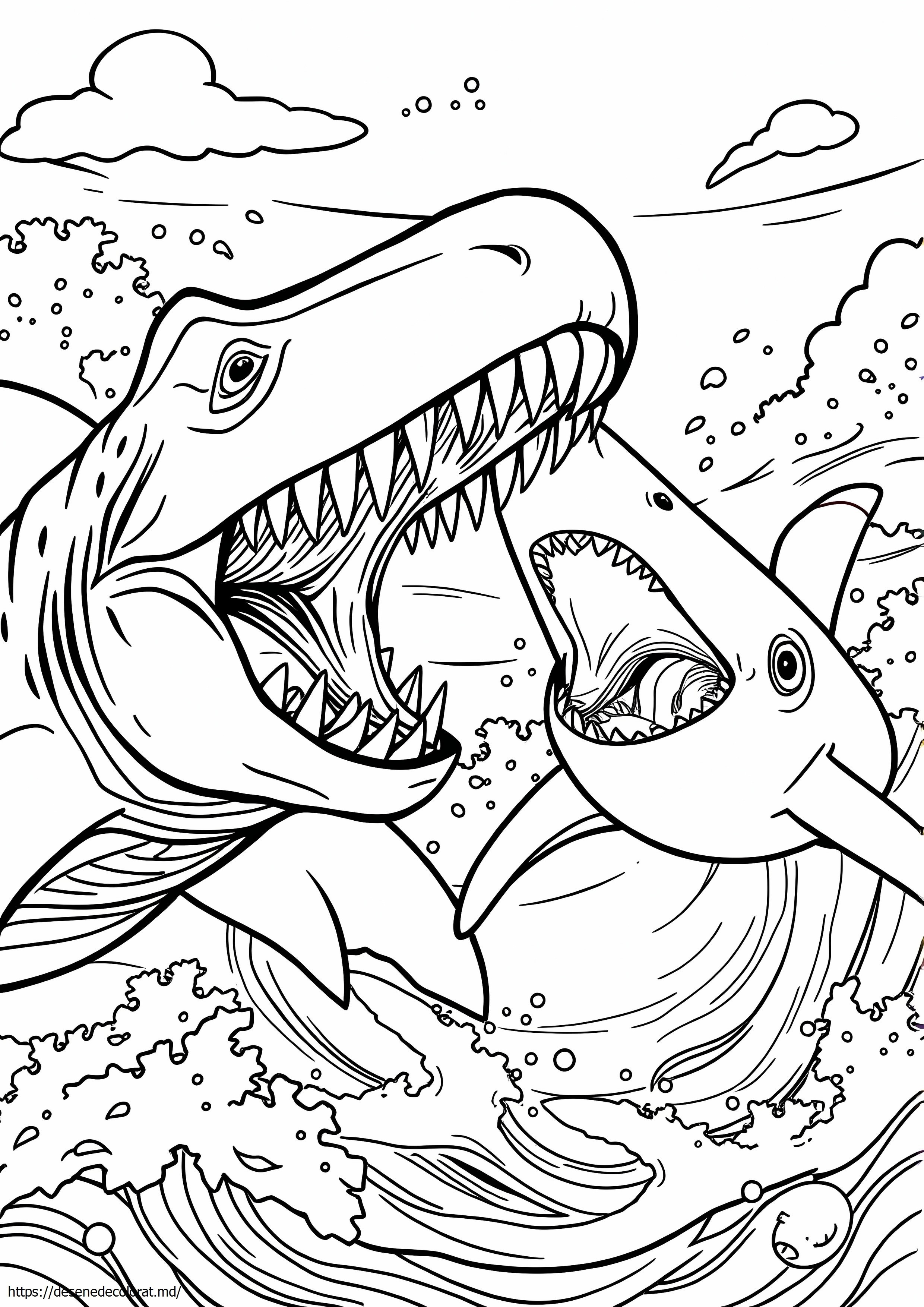 Mosasaurus vs megalodon