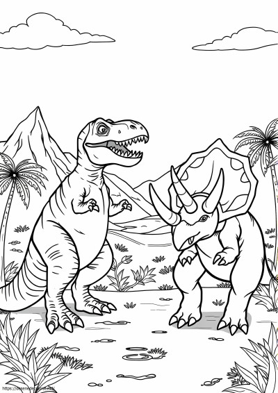 T rex vs triceratops