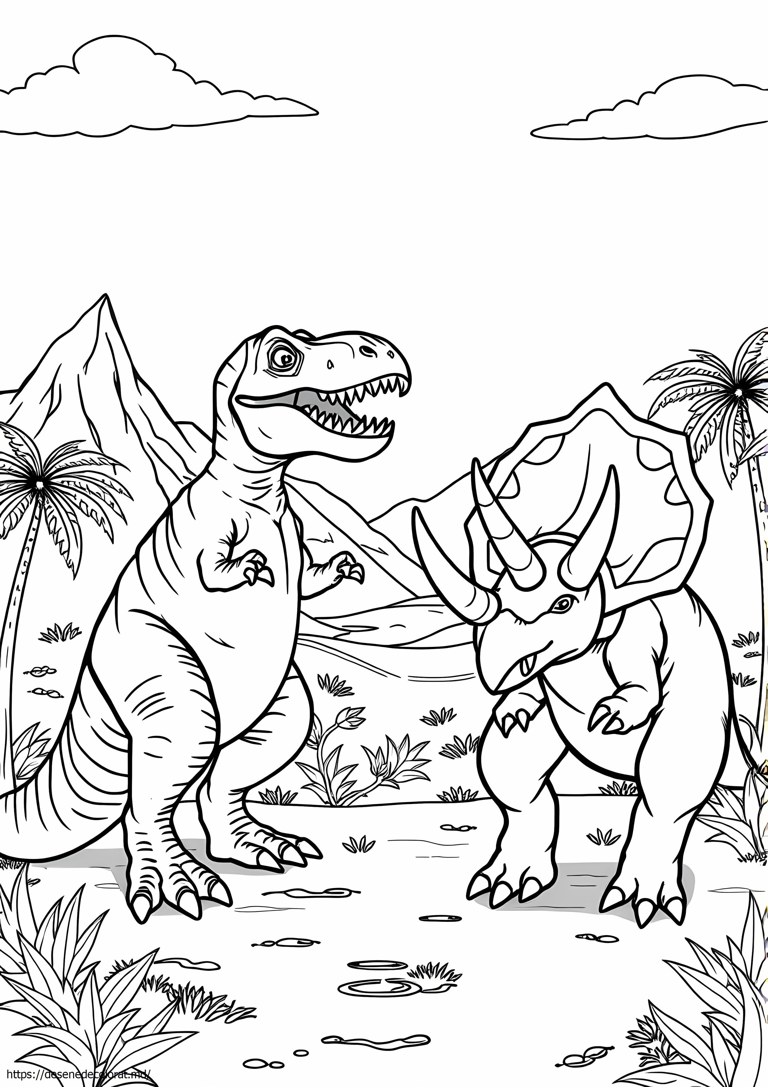 T rex vs triceratops