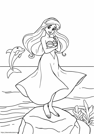 Ariel într-o rochie