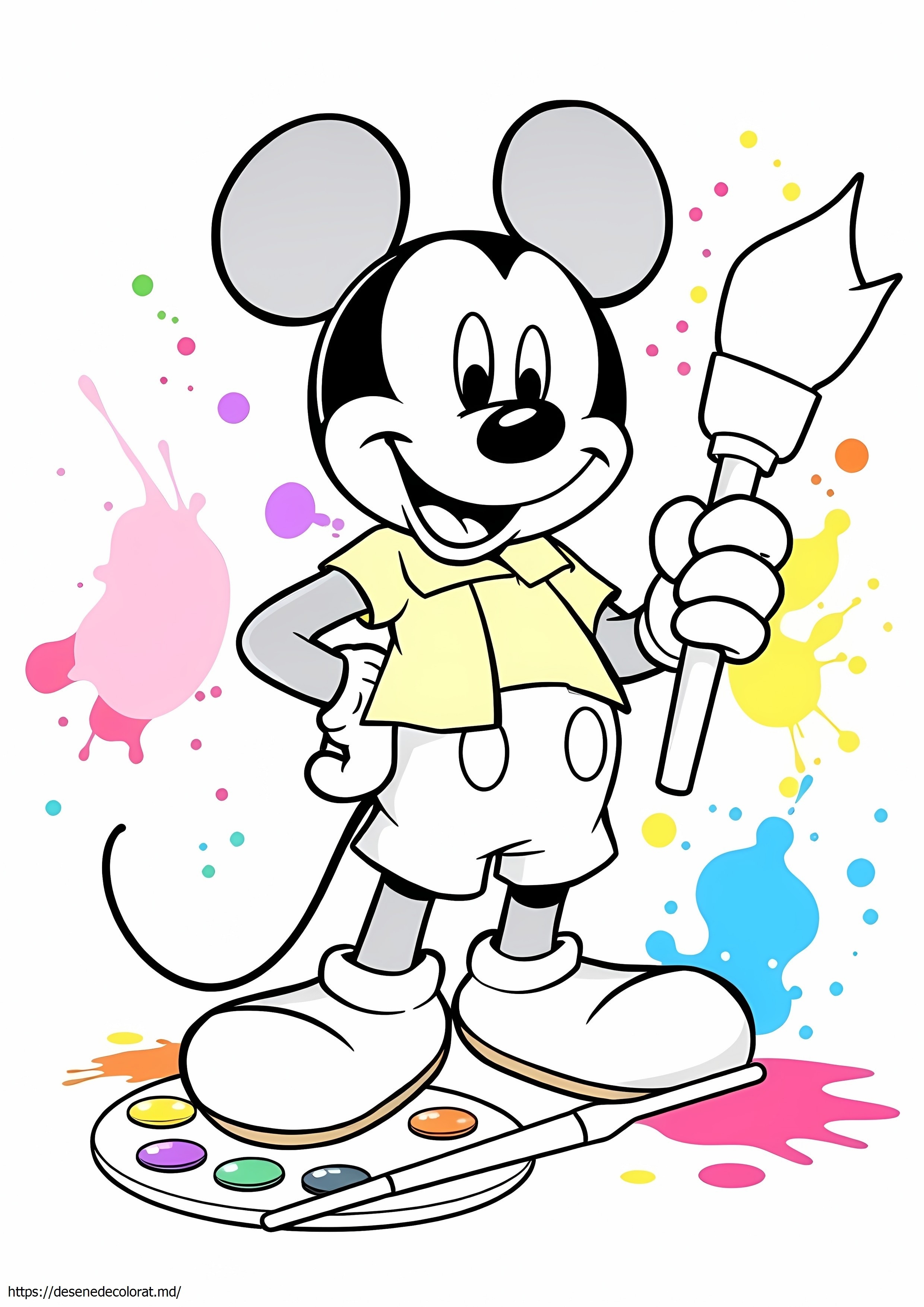 Pagini de joc color disney