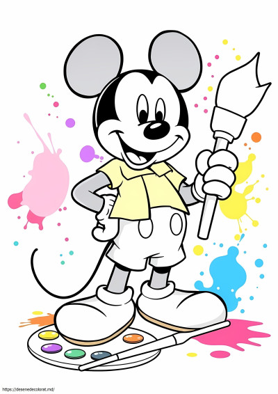 Pagini de joc color disney