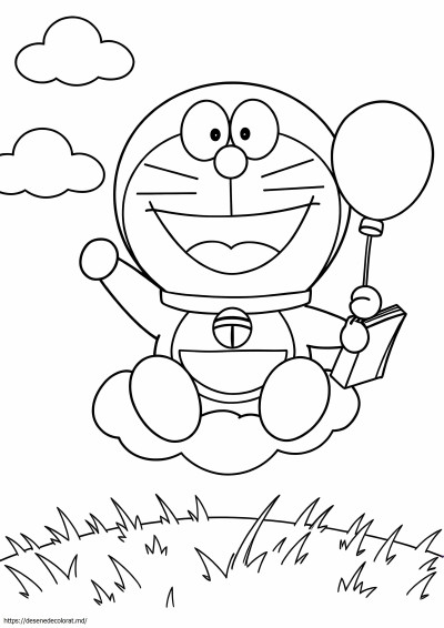Fisa de colorat doraemon