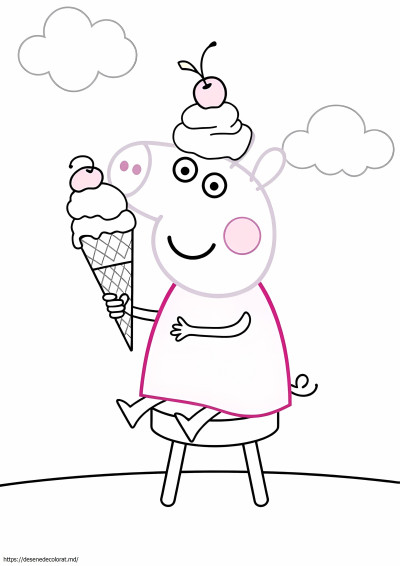 Cornet de frisca inghetata peppa pig