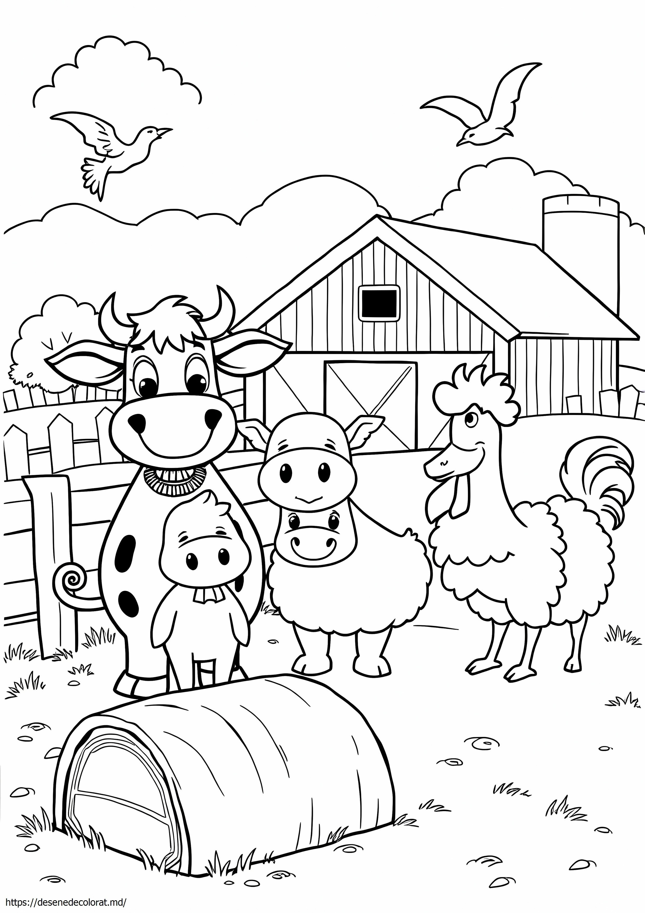 Animale de fermă de desene animate