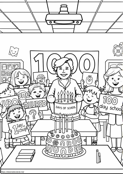 100 de zile de școală bătrâni