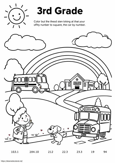 Pagina de clasa a 3-a color după număr