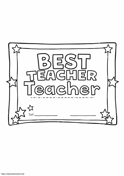 Certificat de cel mai bun profesor